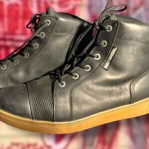 Men's Sz 11.5 HARLEY-DAVIDSON Breman Black Gum Motorcycle Sneaker Boots D96260